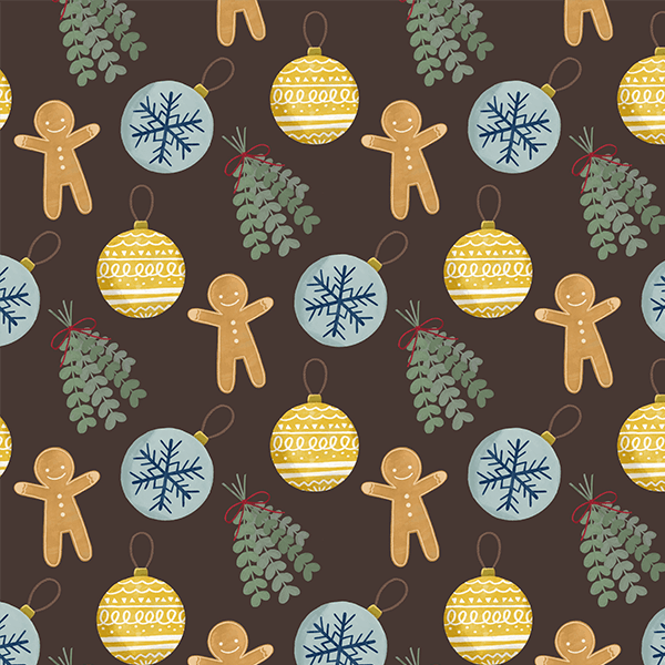 クリスマスのパターンイラスト